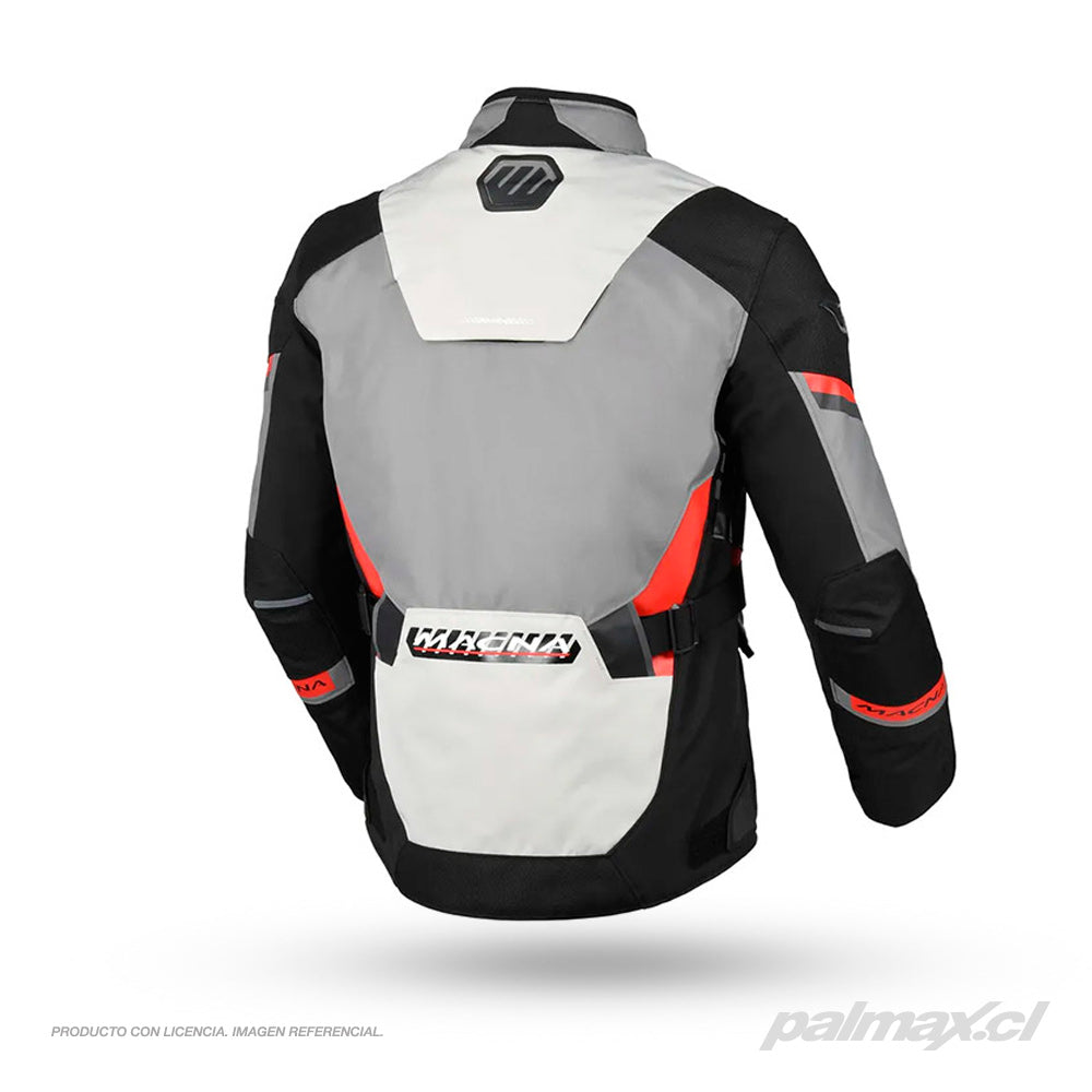 Chaqueta adventure Zastro para hombre color gris/negro/rojo | Macna